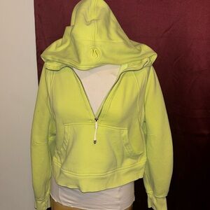 Lululemon Scuba Oversized Half Zip Hoodie in Electric Lemon